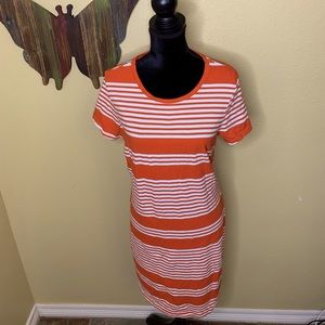 Old Nevy - Stretch cotton striped dress